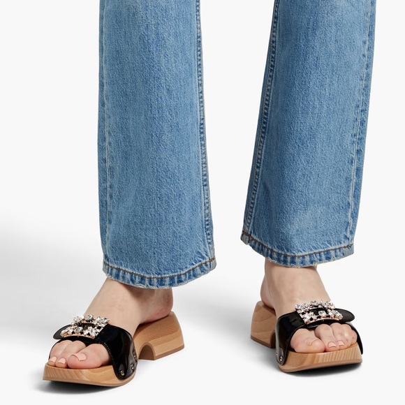 ROGER VIVIER Viv' Clogs patent leather sandals - Picture 4 of 15